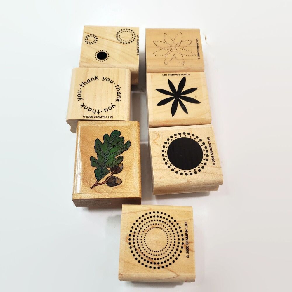 Stampin' Up Seeing Spots Set of 6 + 1 Stamp City Rubber Stamps